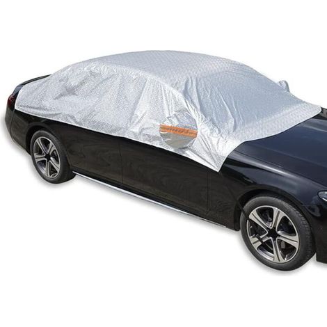 Telo copriauto impermeabile per auto, protezione da sole, pioggia, polvere, tutte le stagioni, protezione UV per parabrezza, lunotto laterale/posteriore, universale per berline da 185'' di diametro (1/4)