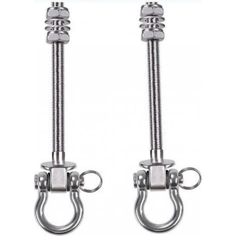 2pcs Swing Hook with Bearing, 22.5cm Hammock Hook, 180° Swivel Hanging Chair Fixing Set, Ceiling Beam, Yoga Chair, Punching Bag, Suspension Equipment, 1500lbs (1/5)