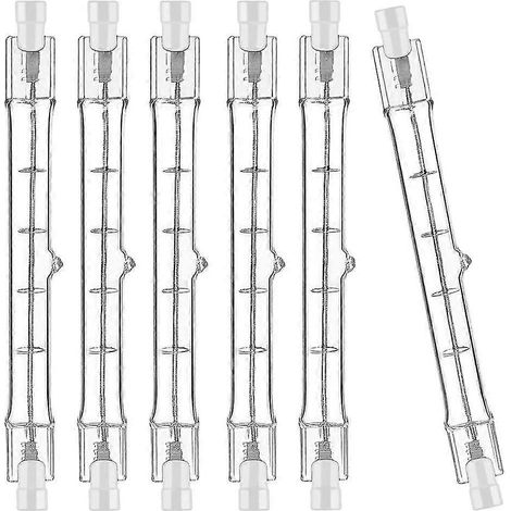 Ampoule halogène R7S 118 mm 200 W 230 V, tige halogène R7S, ampoule halogène R7S à intensité variable, lot de 6
