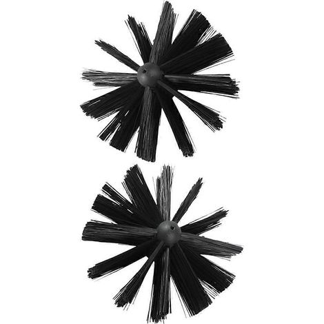 Kit de 2 brosses de ramonage pour poêle à bois, nettoyage de cheminée et chaudière ( ) (1/5)