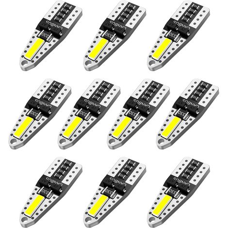 T10 W5W LED CANBUS Car Interior Dome Lights White 10pcs (1/5)