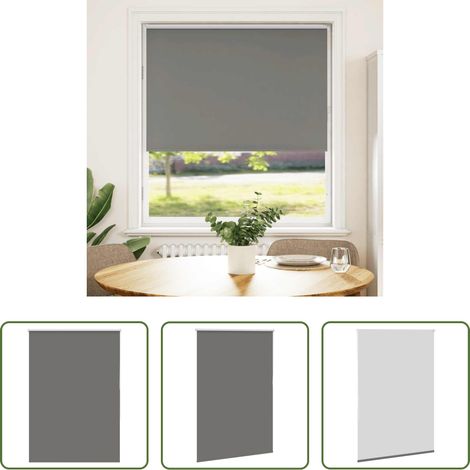 vidaXL Lichtschutz -  Verdunkelungsrollo Grau 110x150cm Stoffbreite 105,7cm Polyester (1/5)