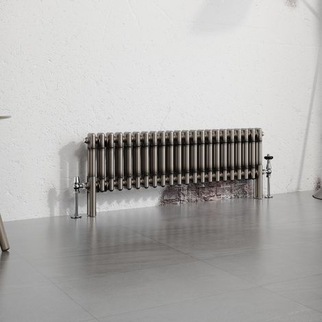 Warmehaus Traditional Radiator Raw Metal 300x1010mm Double Column (1/5)