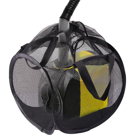 Sac Filtrant Escamotable pour Bassin, 25cm Boîtier de Protection Anti-Colmatage Robuste Maille Ultra-Fine pour Pompe à Eau Extérieure (Noir) (1/5)