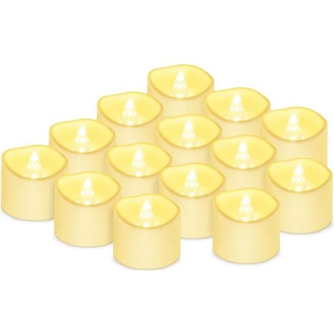 Bougies LED Flamme Vacillante Lumière, Chandelles clignotantes lampe, Bougies électriques Bougies de noël, Arbre de noël, pâques(24 pièces dans la boîte) (1/4)
