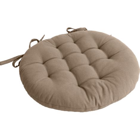 Galette de chaise ronde matelassée en coton PANAMA (1/2)
