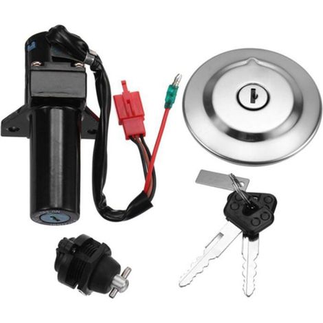 Ensemble Serrure Commutateur Allumage lectrique Cl Verrouillage Sige Bouchon Gaz Carburant YBR125 2007-2014 (1/4)