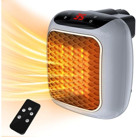 800W Electric Fan Heater, 2 Modes with LED Display and Remote Control (1/5)