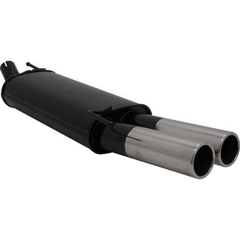 Échappement VW Golf 3 4 Cabrio 2 sorties 2 x 76mm en acier inoxydable avec ABE (1/5)
