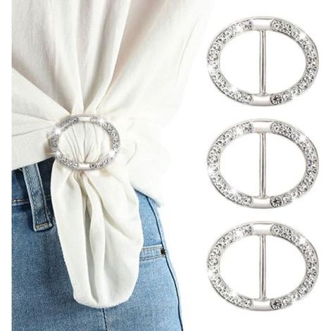Lot de 3 Pinces à Foulard Élégantes Ornées de Strass pour Femme – Accessoires Cheveux Tendance et Sophistiqués (1/5)
