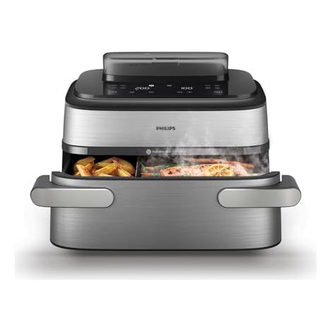 Freidora de aire caliente Philips 5000 Series NA565/02 9,5 L 2750 W Doble Megabasket Vapor Steamfry