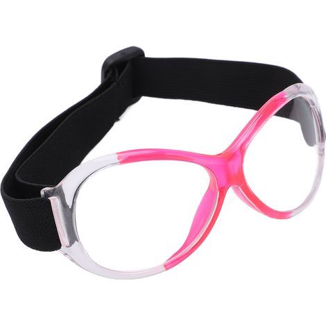Professionelle Outdoor-Basketballbrille, verstellbares Kopfband, robuste Sportschutzbrille, pink (1/5)