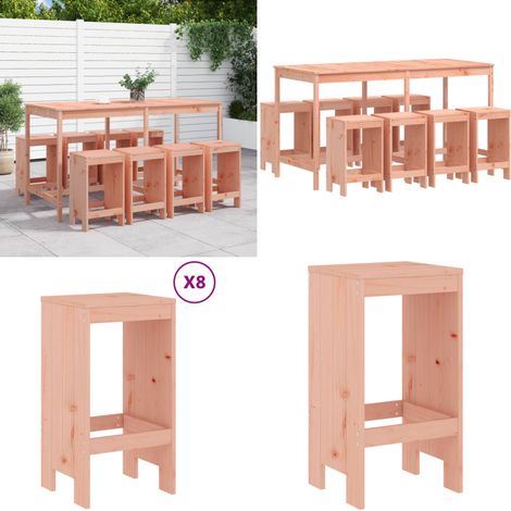 9-tlg. Gartenbar-Set Massivholz Douglasie - Gartentisch - Barhocker - Gartenmöbel - Outdoor Möbel - Holzmöbel - Home & Living (1/5)