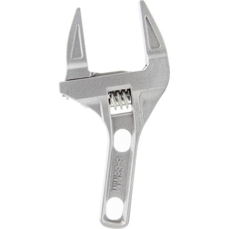 Verstellbarer Maulschlüssel mit breiter Maulöffnung – Ein Maulschlüssel mit breiter Maulöffnung, speziell für den Einsatz im Badezimmer entwickelt, mit Maulöffnungen von 9 bis 70 mm, aus Aluminiumlegi (1/5)