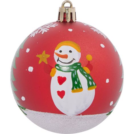 S 6 palla 7cm 3ass rge blc pn  - Feeric lights & christmas (1/5)