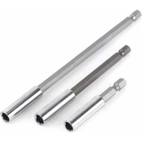 3pcs 1/4" Magnetic Bit Holder Shaft Screwdriver Extensions Screwdriver Extensions for Electric Drills