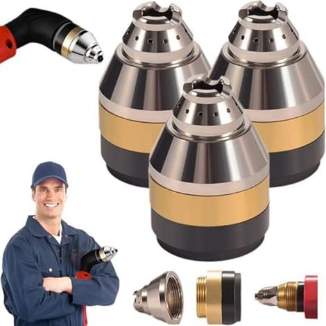 Set of 3 protective covers for P80 plasma cutting nozzle (1/5)