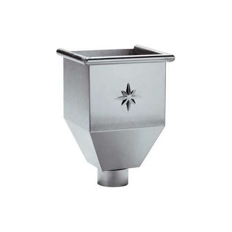 GRÖMO ZINK Wasserfangkasten TITANZINK ø80 quadratisch 250x250x370, 63690 (1/2)