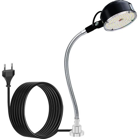 Lampe de travail magnétique LED 15 W avec col de cygne flexible et base magnétique 36 LED 110 à 220 V idéale pour tours machines CNC fraiseuses 40 cm (1/4)