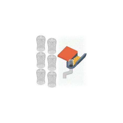 Lot de 6 Grilles de Gouttière en Acier Inoxydable Extensible, Filtre Anti-Débris pour Toiture, Protection Contre Mousses et Feuilles (1/4)