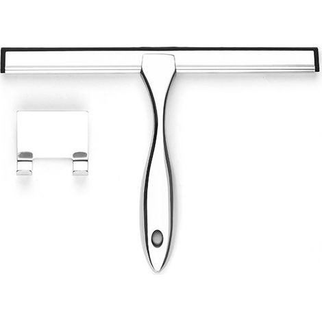Universal squeegee for shower walls with 1 adhesive hook, bathroom cleaning tool, household window mirror (1/5)