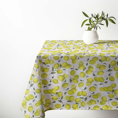TOVAGLIA DORY SORRENTO limone LIMONI GIALLO in cotone Cm. 140x180 x6 persone