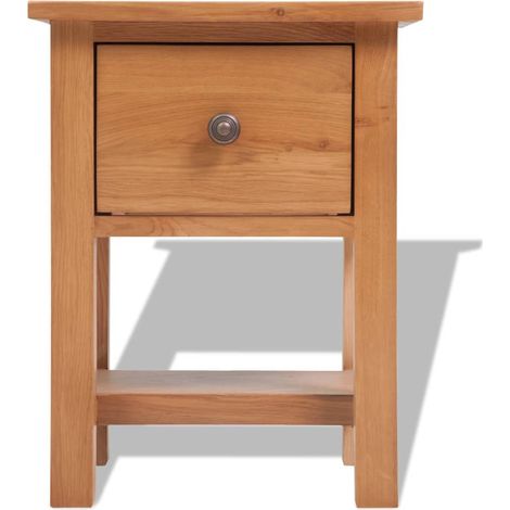 Table de chevet Cabinet de chevet Table de nuit 36x30x47 cm Bois de chêne massif (1/5)