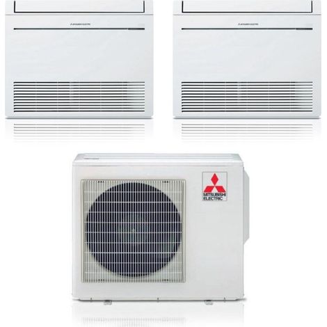 Climatizzatore Condizionatore Mitsubishi Electric Pavimento Dual Split Inverter serie MFZ-KT 12+12 con MXZ-3F68VF R-32 Wi-Fi Optional con Telecomando Incluso 12000+12000 (1/2)