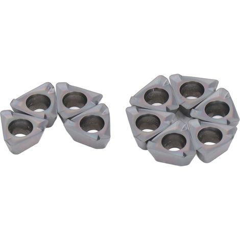 Satz von 10 Hartmetall-Dreheinsätzen, CNC-Fräs- und Schneidwerkzeuge, Satz von Klingen für Metalldrehmaschinen, Bearbeitungszubehör. (1/5)