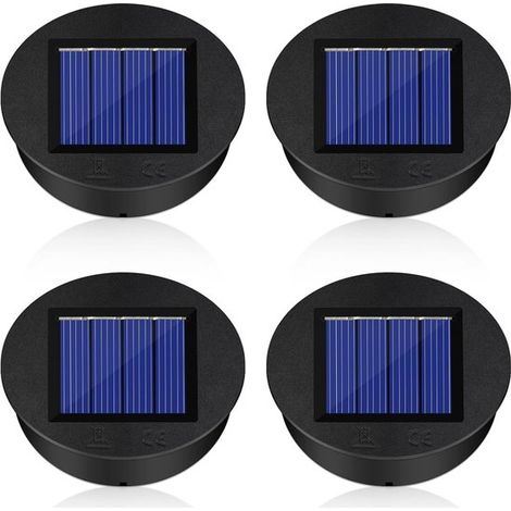 Solarbetriebene Ersatzteile 8 cm 4 Ersatz-Solarlampen mit heller LED-Beleuchtung Ersatz-Solarpanel für Gartenbeleuchtung wasserdichte (1/4)