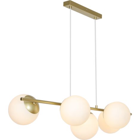 Suspension Lilly 5-spot  Métal Laiton ,  H. 20 - IP20 - E14 /  Nordlux Intérieur