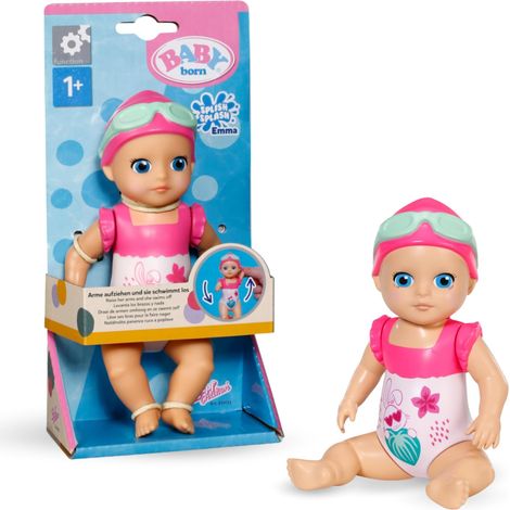 BABY born Splish Splash giocattolo da bagno Emma - Altezza 15 cm - Con funzione di nuoto meccanica - Funziona completamente senza batterie - Adatto a bambini da 1 anno (1/5)