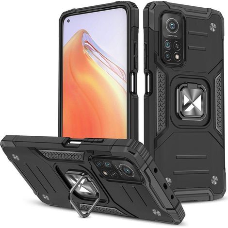 Funda protectora reforzada con soporte magn茅tico para Mi Poco M4 Pro 5G / Redmi Note 11 5G Ring Armor negra