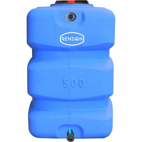 Cuve de stockage eau 500l verticale prééquipée espace réduit (1/2)