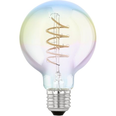Lampe LED E27 dimmable, globe filament vintage spirale, ampoule (1/5)
