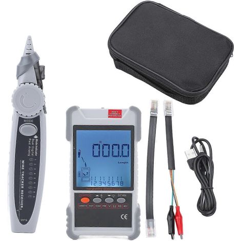 LCD-Netzwerktester, multifunktionaler Leitungsfinder mit Multimeter im ABS-Gehäuse für Wartungszwecke bis 400 m Länge