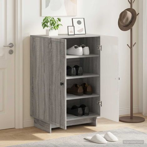 vidaXL Cabinet à chaussures EDE 59,5 x 39,5 x 90 cm Bois d'ingénierie (1/5)