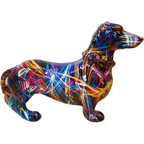Kunstskulptur des Hundes Figur Hund aus Harz dekorative (1/5)