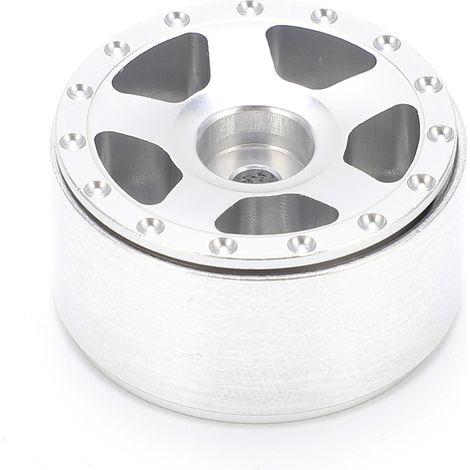 4 jantes Beadlock en alliage d'aluminium pour voiture RC Axial SCX24 90081 1/24 (accessoires argentés) (1/5)