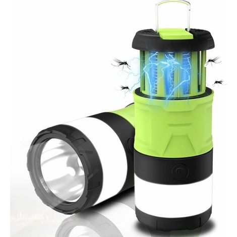 Lampe de camping LED lanterne de camping pliable anti-insectes - lampe de protection contre les moustiques batterie rechargeable multi lampe de poche IPX4 lampe de tente portable étanche extérieure av (1/5)