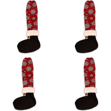 4 housses de pieds de chaise décoratives pour table, idéales pour un dîner de Noël ou une fête. (1/4)