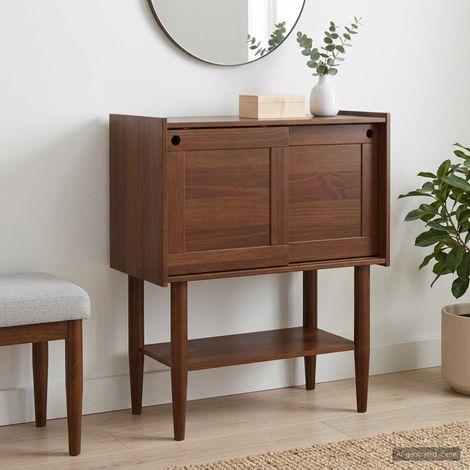 vidaXL Table console BILBAO Caramel foncé 80 x 40 x 95 cm (1/5)