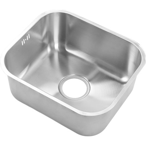 Lavabo évier pour camping-car en acier inoxydable 430x370x180 mm, résistant à la rouille, grande capacité, pour van, yacht et caravane (1/5)