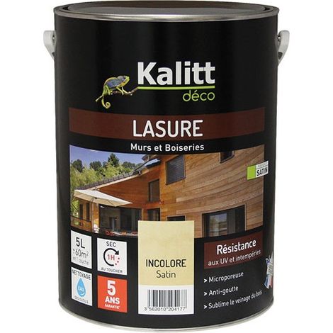 KALITT DECO - Kalitt Lasure 5ans les modernes incolore satin 5l