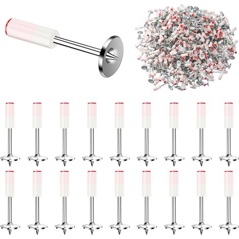 200 chiodi da 7,3 mm per pistola sparachiodi, pistola sparachiodi per calcestruzzo, strumento perfetto per pistola sparachiodi manuale, per fissare e riparare pareti in cemento. (1/4)