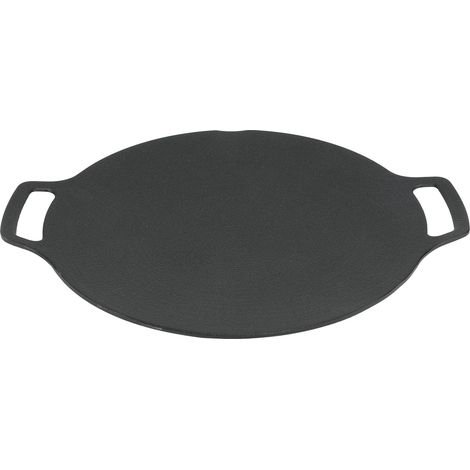 Poêle à griller coréenne avec revêtement antiadhésif 6 couches pour cuisinière à gaz, plaque de cuisson ronde à double poignée pour barbecue et camping en plein air, 29 cm / 11,4 pouces (1/5)