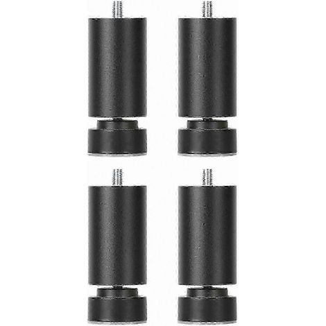 Pieds métalliques robustes et réglables, filetage M10, compatibles avec les structures de support de meubles, noirs, 25 cm (1/5)