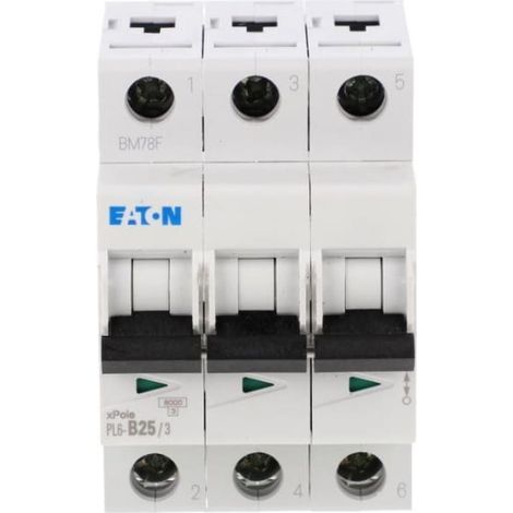 Interruttore automatico 3P B 25A 6kA AC PL6-B25/3 286591