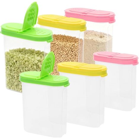 botes para especias，3 colores，caja transparente para especias，botes pequeños recargables para especias，bote para especias con tapa para especias (1/5)