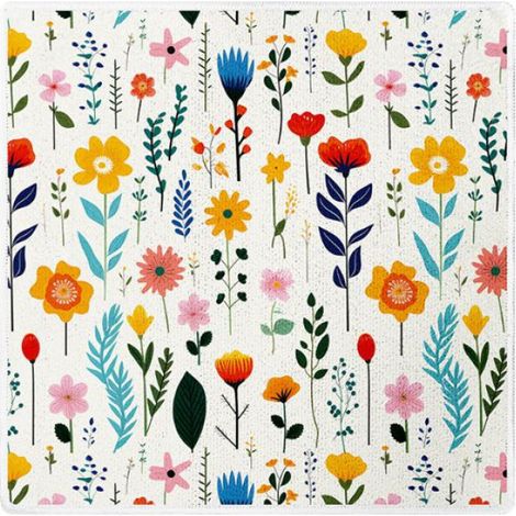 Lot de 2 Imprimé de fleurs sauvages fraches 30x30Cm cellulose réutilisables torchon de cuisine pour le nettoyage de la cuisine (1/5)
